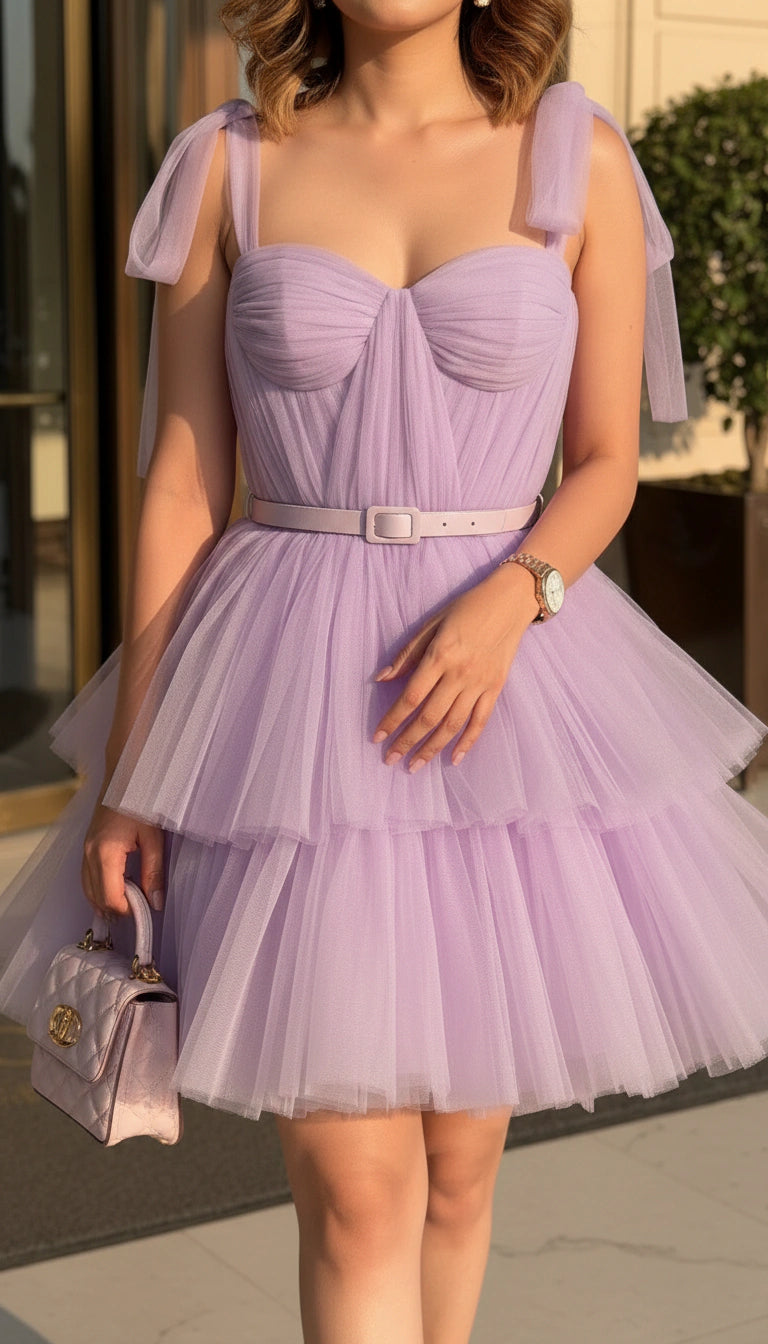 The Seraphina Lilac Corset Dress