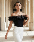 The Adeline Puff Trim Crop