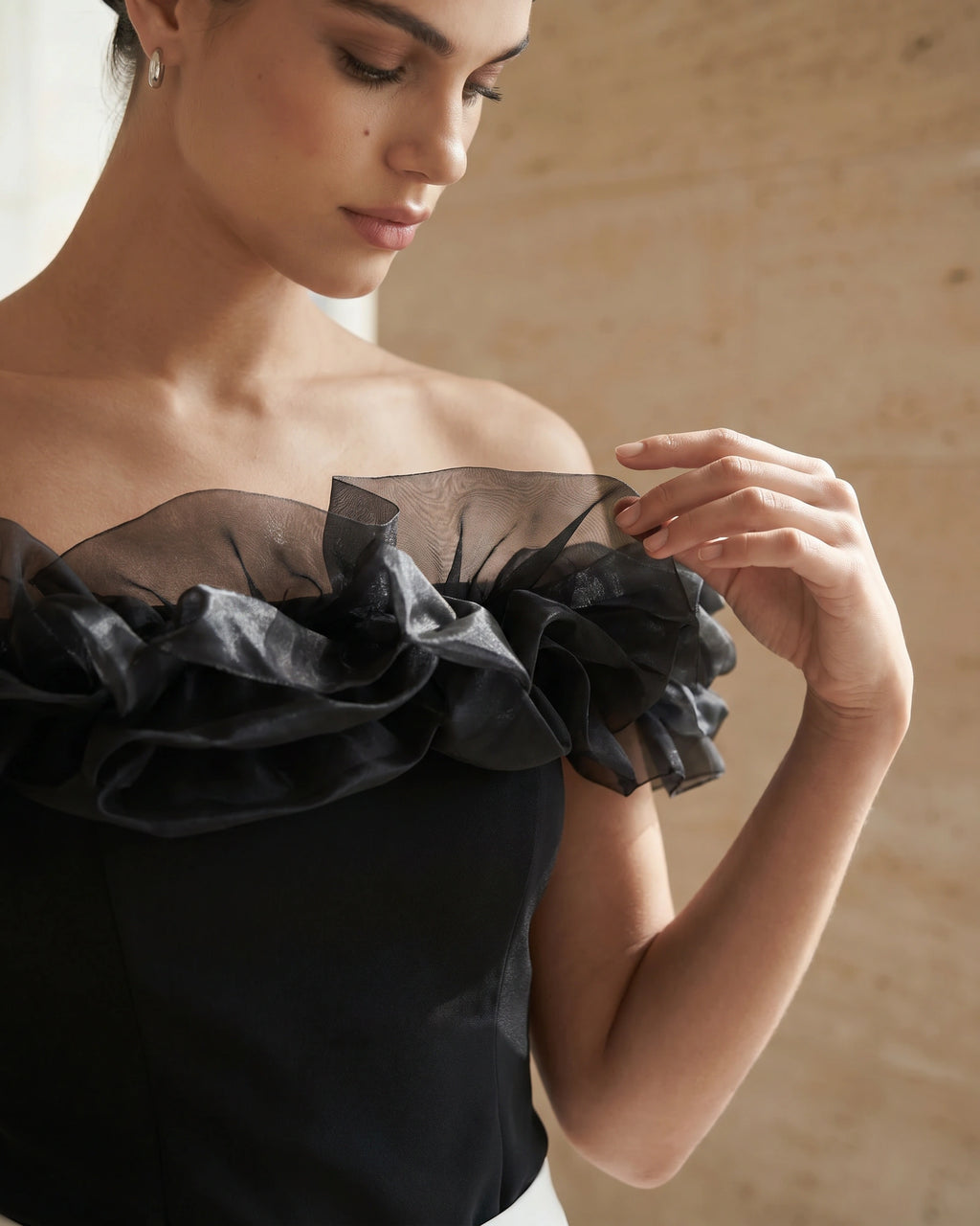 The Adeline Puff Trim Crop