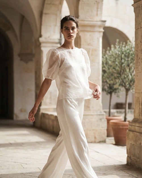 The Alessia Organza Puff Top