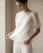 The Alessia Organza Puff Top
