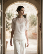 The Alessia Organza Puff Top