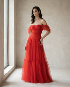 The Amara Off-Shoulder Tulle Dress