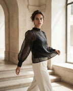 The Aria Organza Puff Top