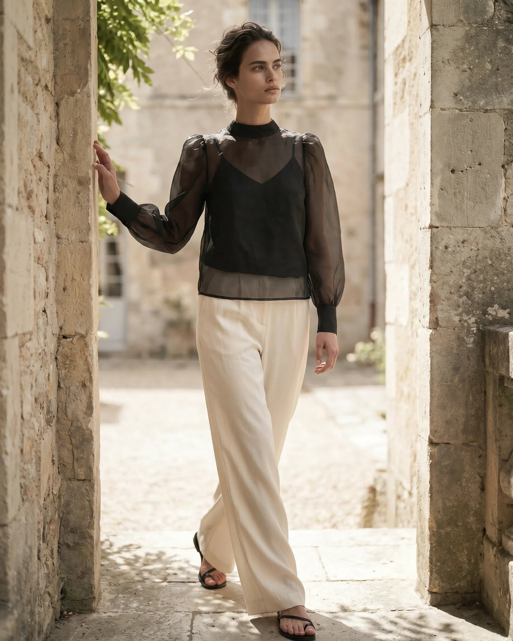 The Aria Organza Puff Top