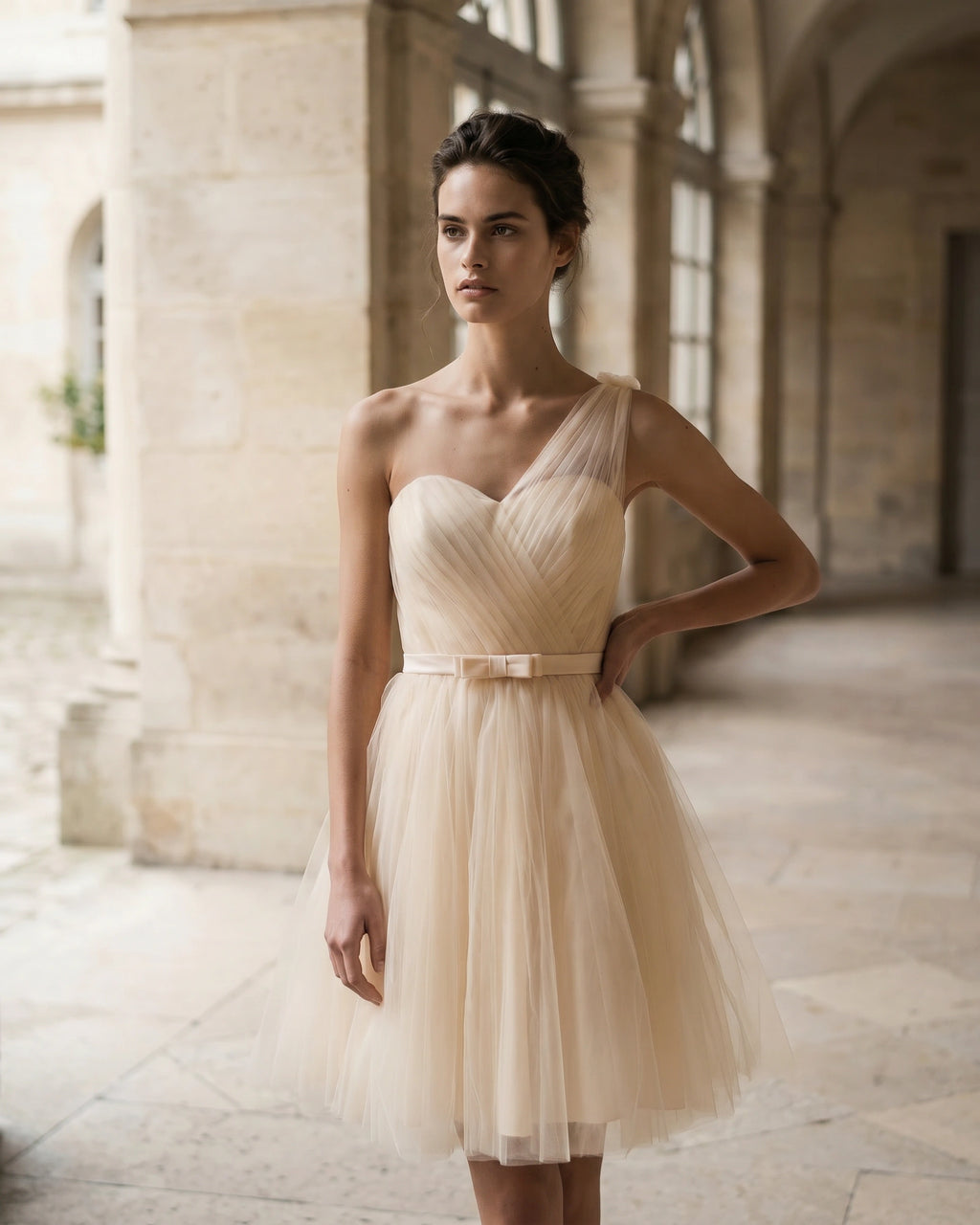 The Audrey One-Shoulder Cocktail Dress