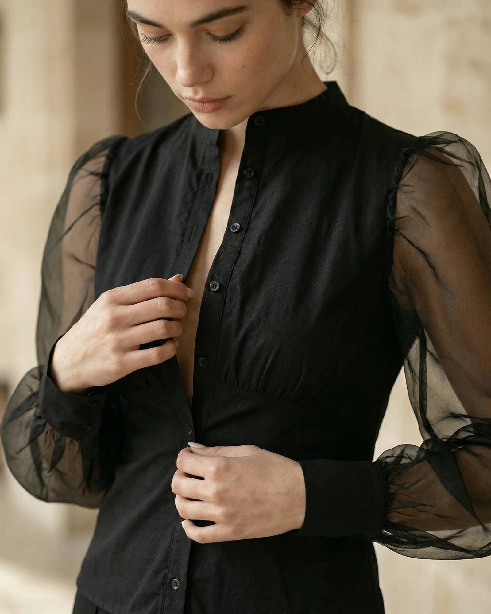 Audrey Organza Balloon Crop