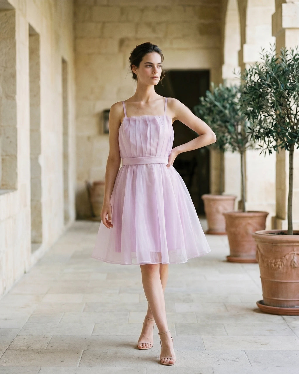 The Aurora Lilac Flare Dress