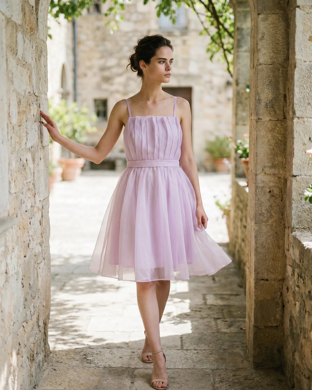 The Aurora Lilac Flare Dress