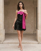The Ava Sequin Ruffle Dress