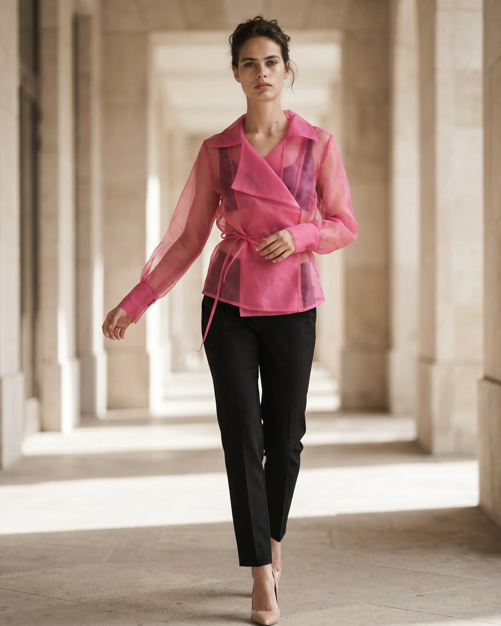 The Camilla Blush Organza Crop