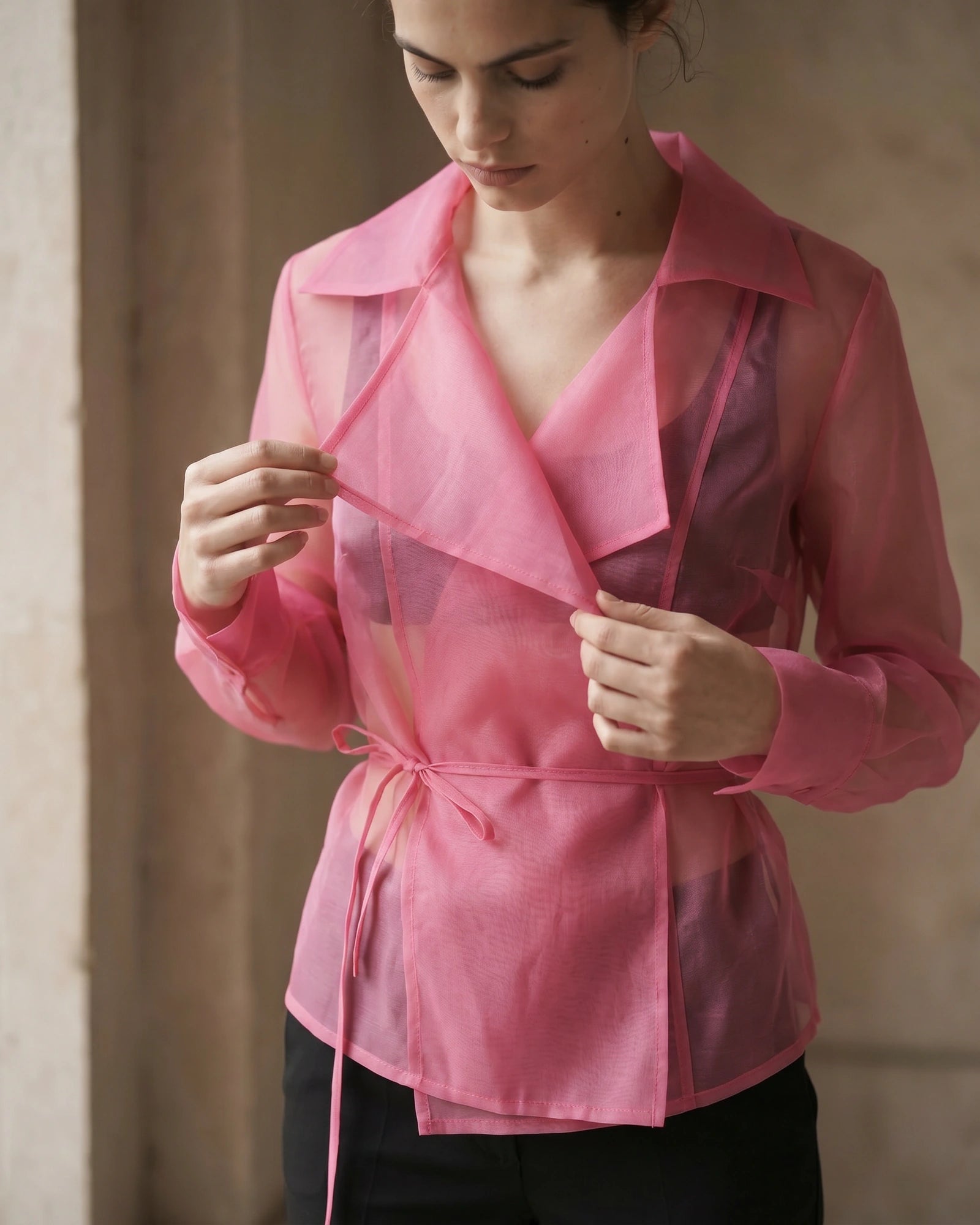 The Camilla Blush Organza Crop