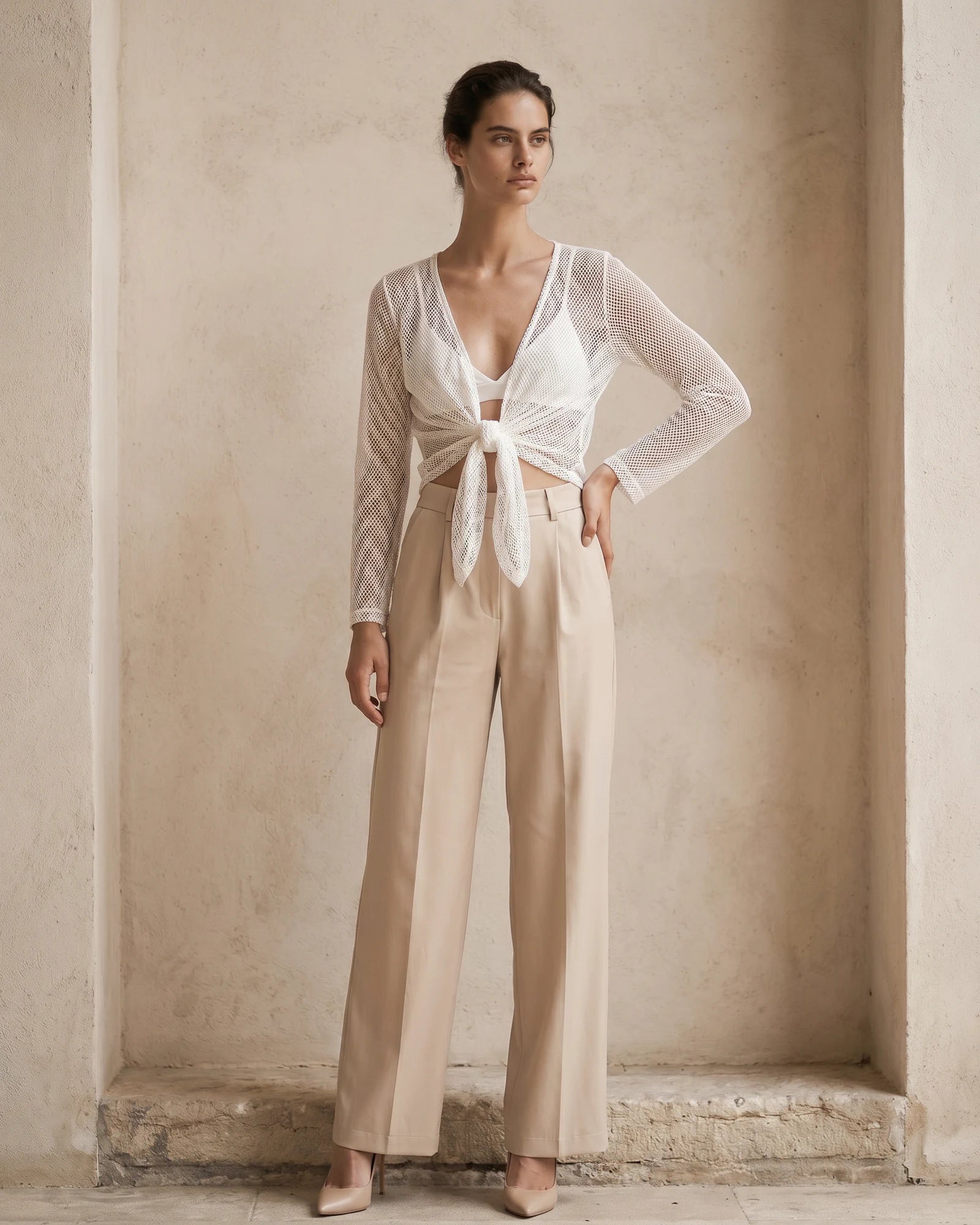The Camille Mesh Knot Top