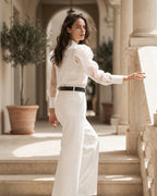 The Camille Organza Crop Blouse