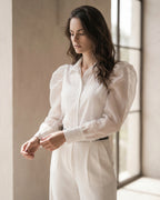 The Camille Organza Crop Blouse
