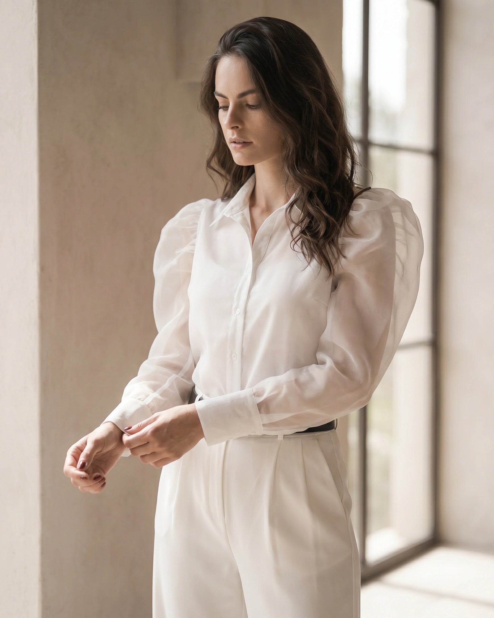 The Camille Organza Crop Blouse