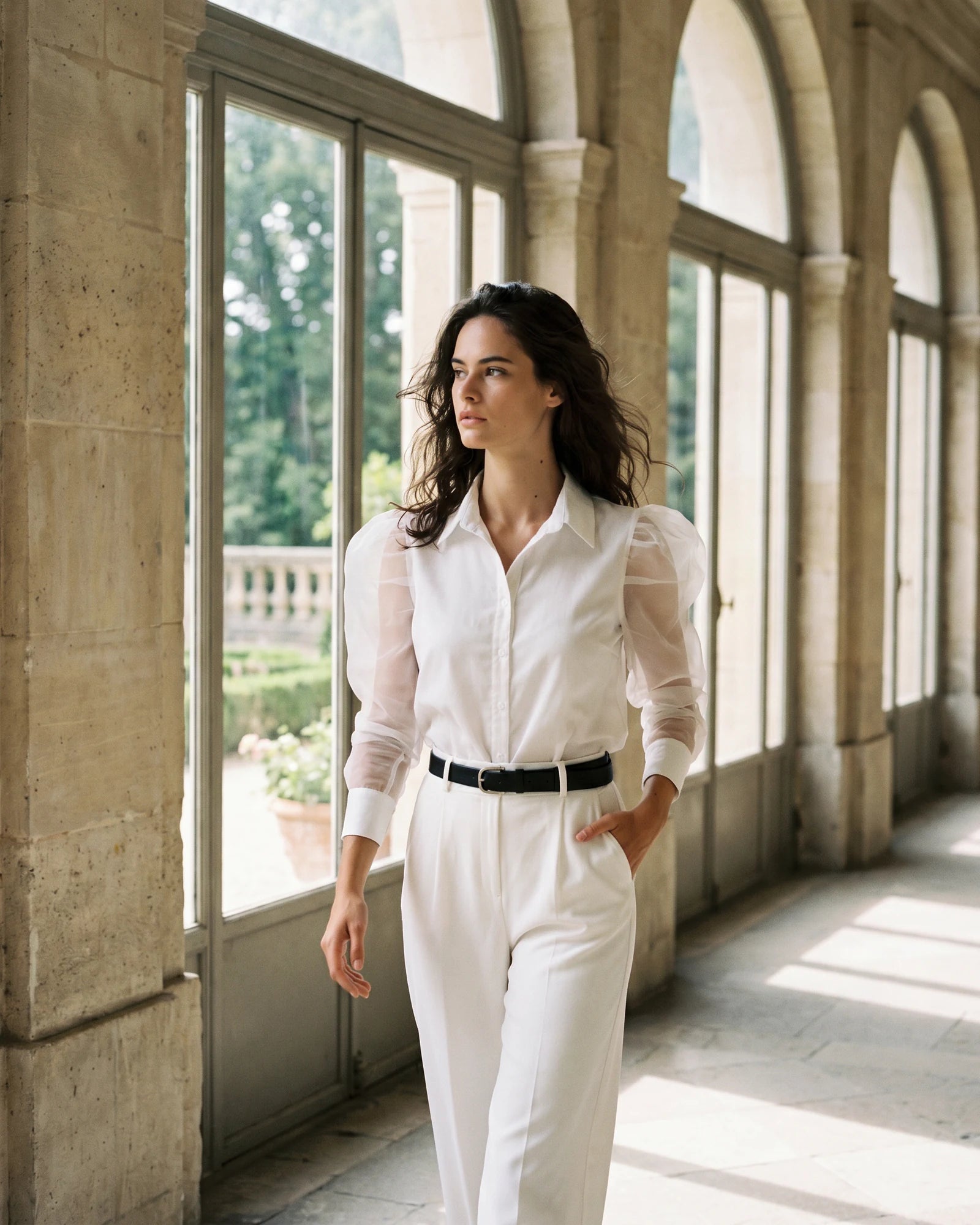 The Camille Organza Crop Blouse
