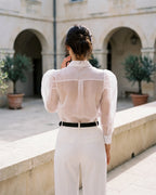 The Camille Organza Crop Blouse