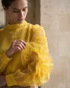 The Camille Organza Puff Top