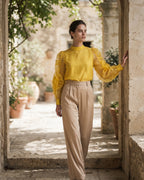 The Camille Organza Puff Top