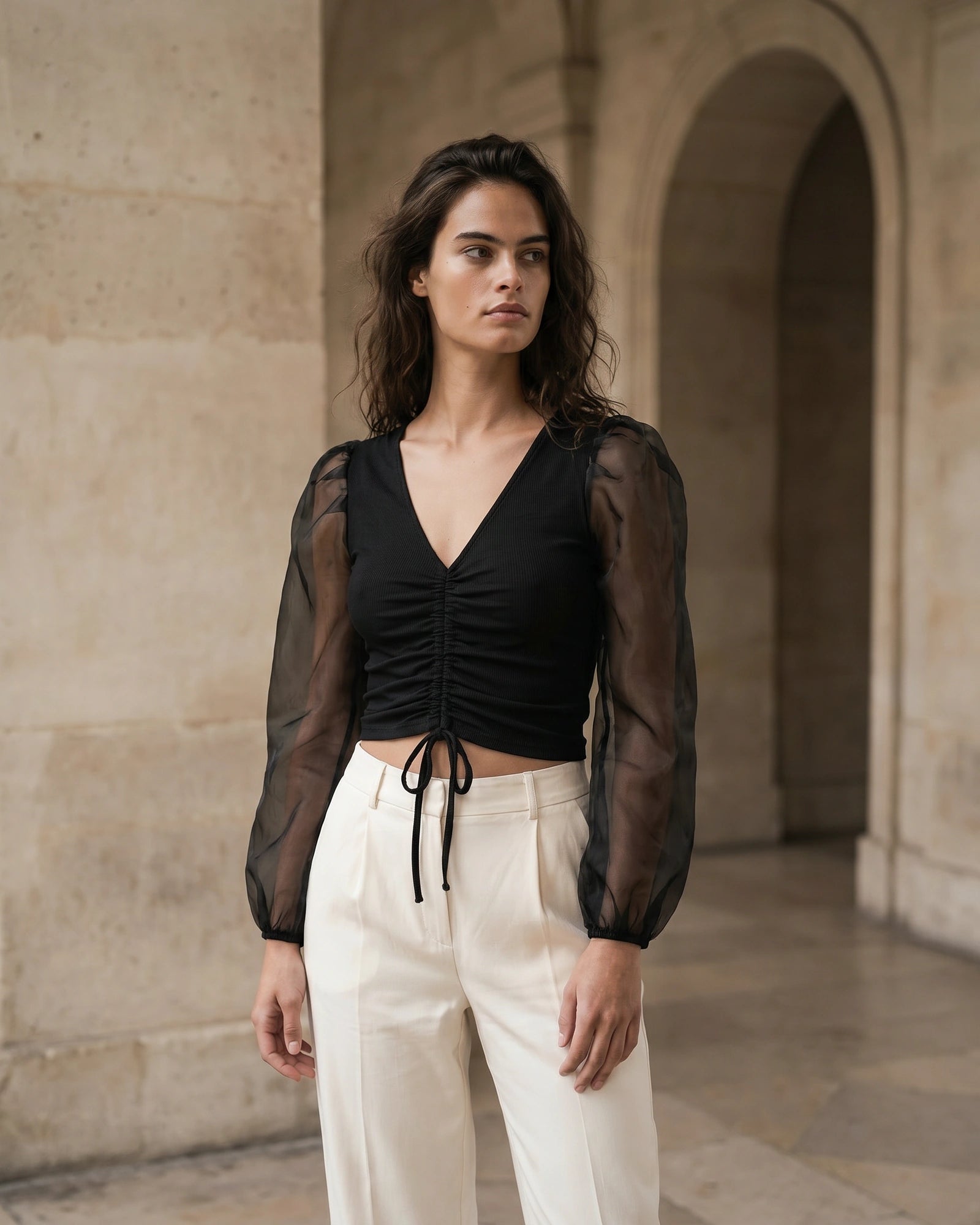 The Camille Tie Front Crop