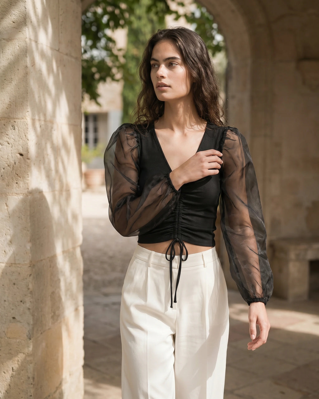 The Camille Tie Front Crop