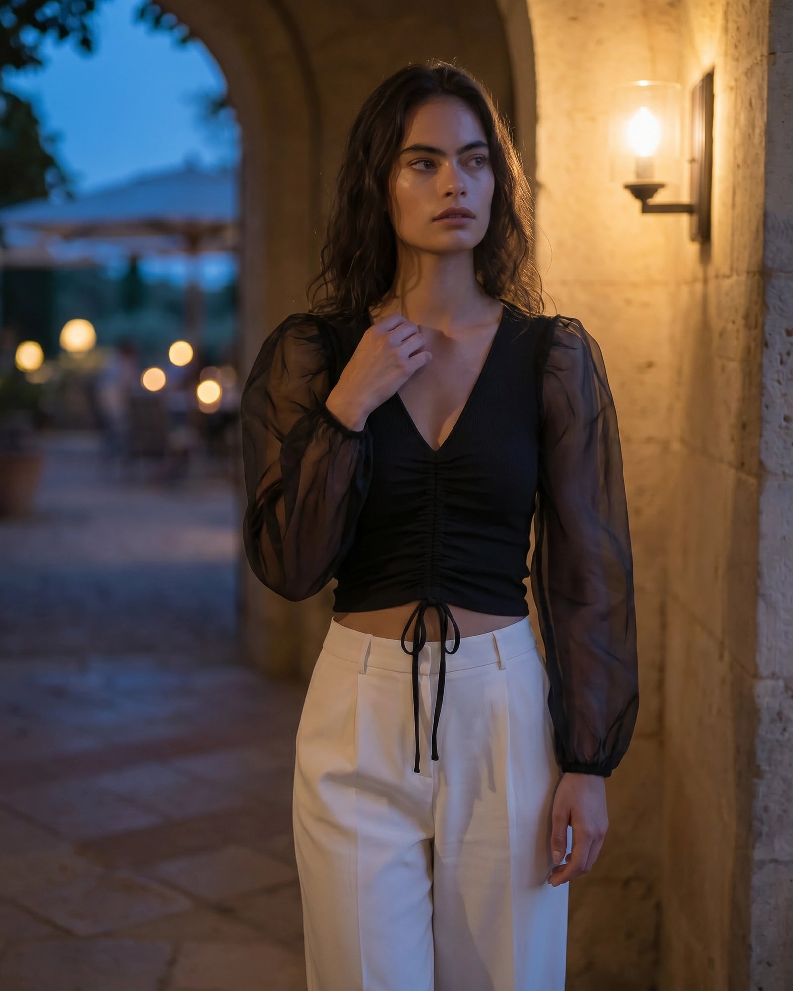 The Camille Tie Front Crop