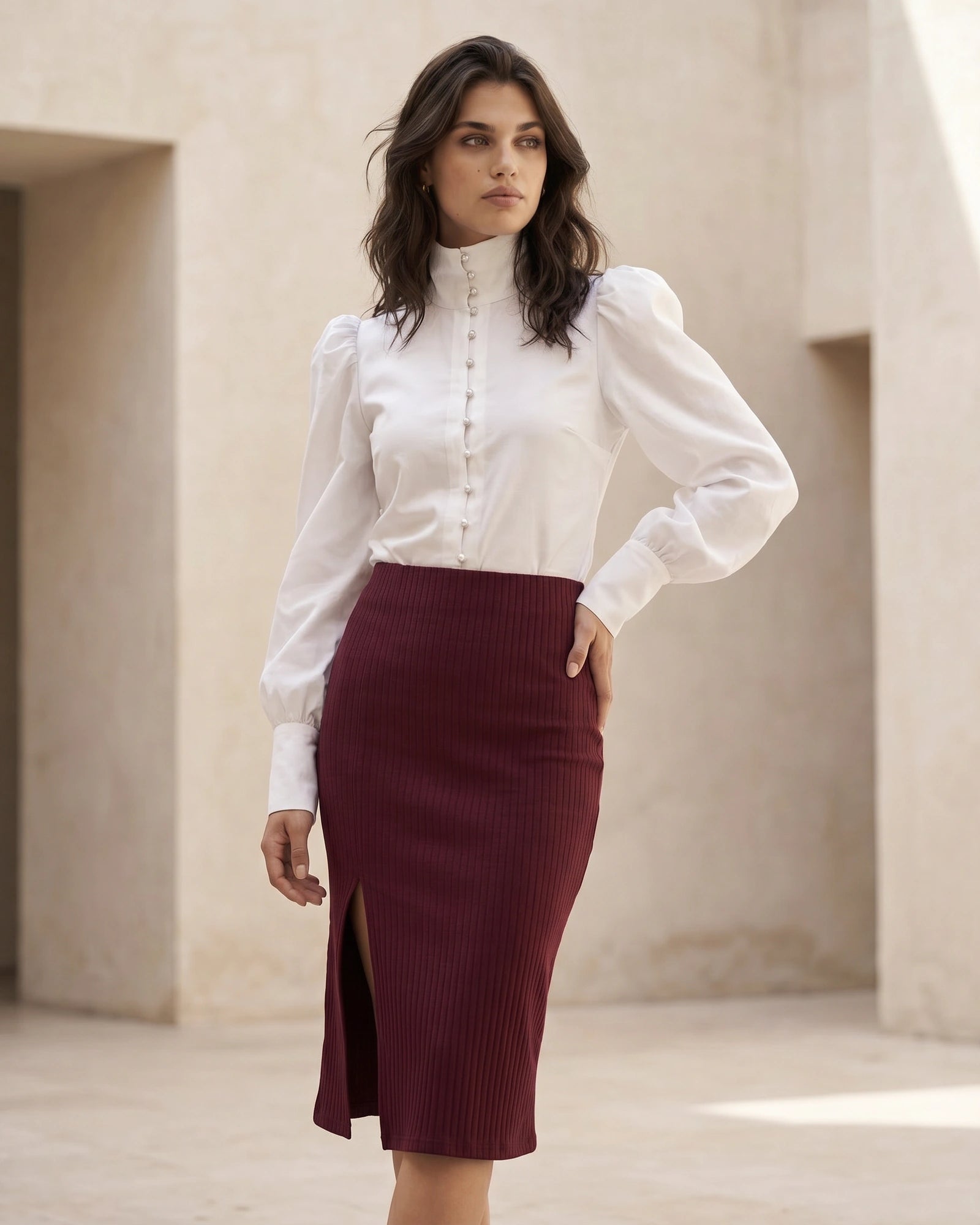 The Celeste High Neck Crop
