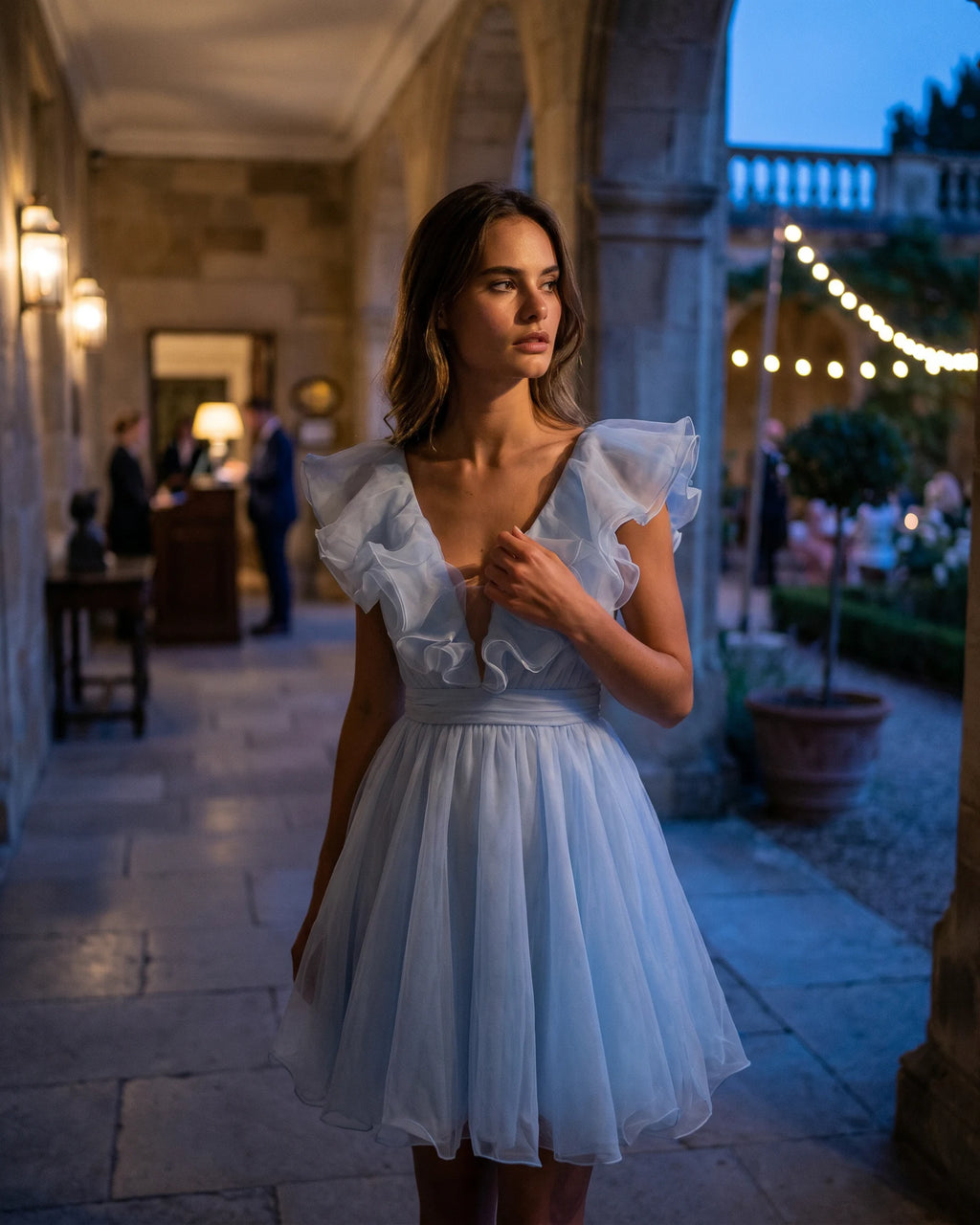 The Celeste Ruffle Embrace Dress