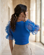 The Celeste Ruffled Crop