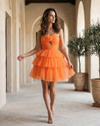 The Claudia Tulle Cascade Dress