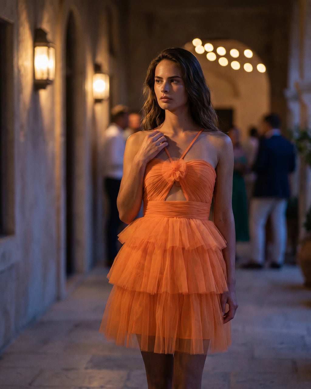The Claudia Tulle Cascade Dress