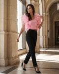 The Elara Ruffled Crop Top