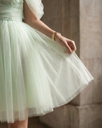 The Elara Tulle Off-Shoulder Mini