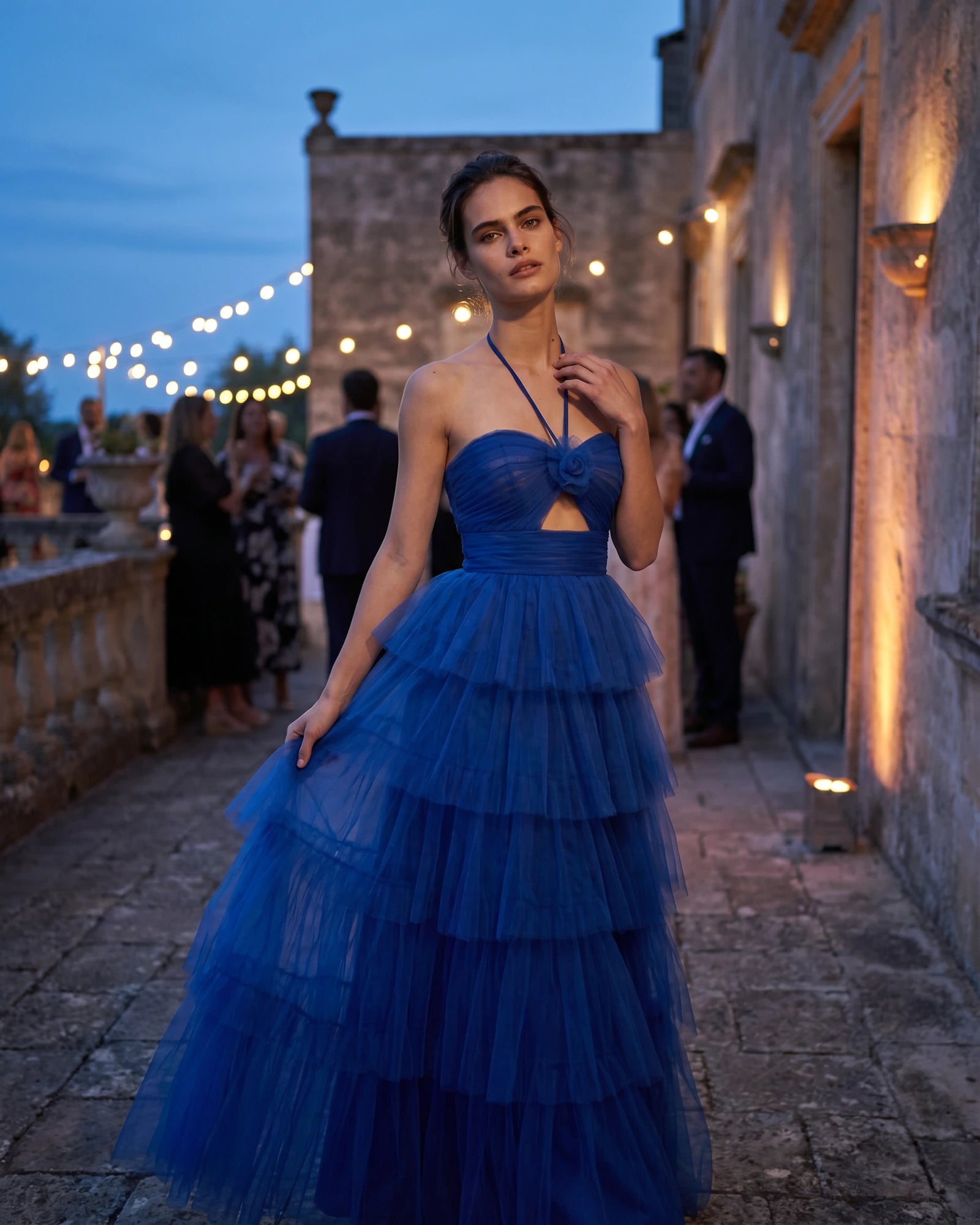 The Isabella Tulle Cascade Gown