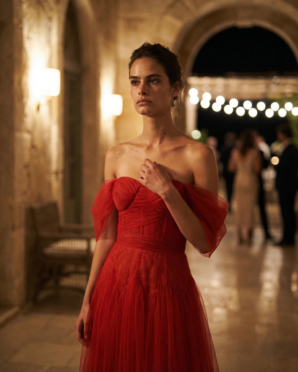 The Isabelle Off-Shoulder Tulle Dress