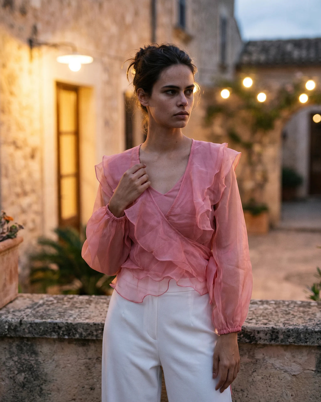 The Leonie Ruffle-Tiered Blouson