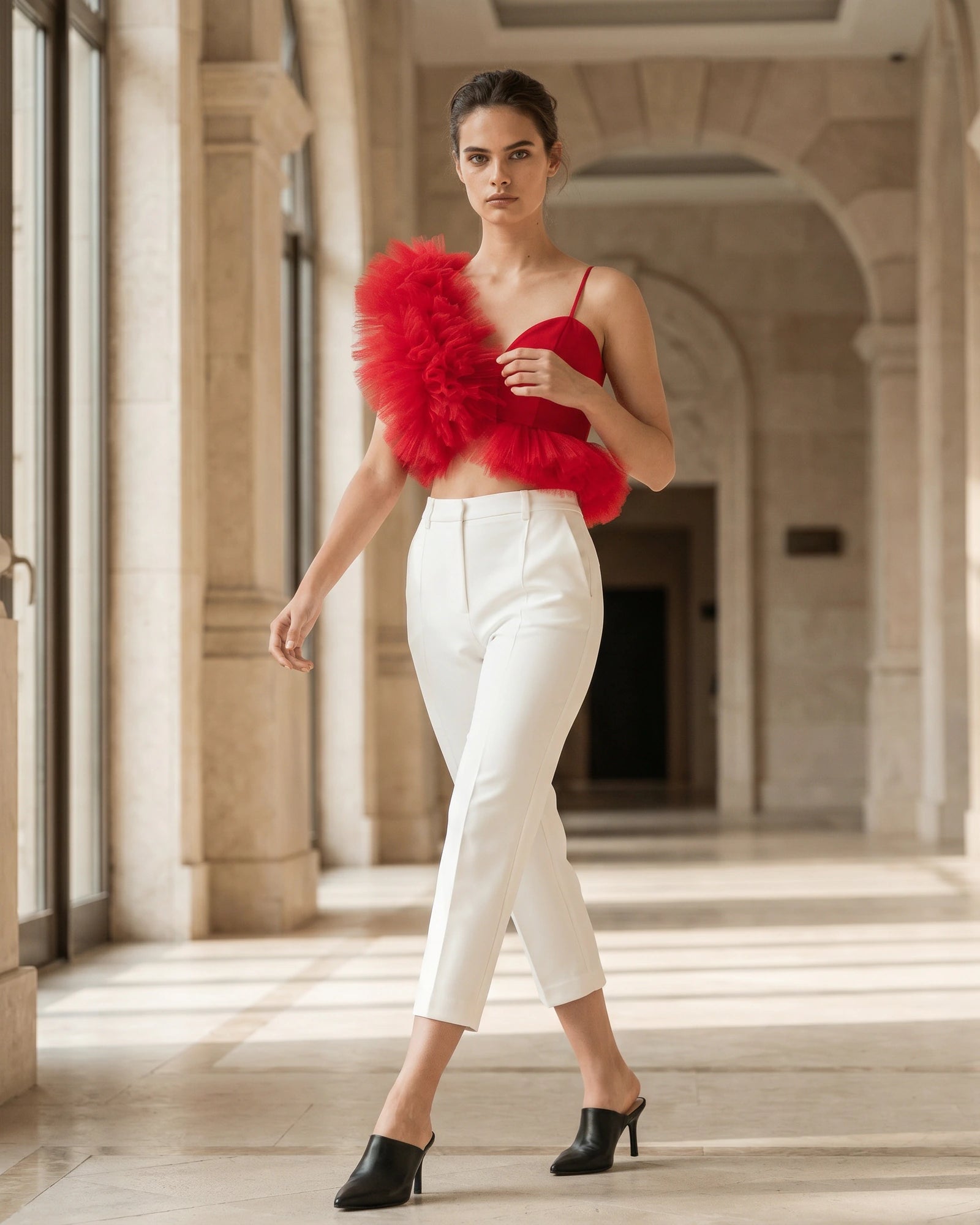 The Scarlet Ruffle Crop
