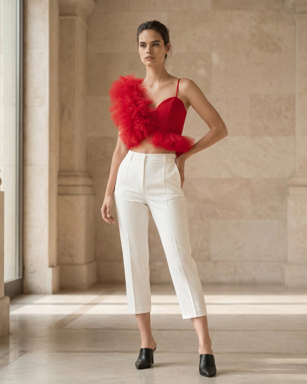 The Scarlet Ruffle Crop