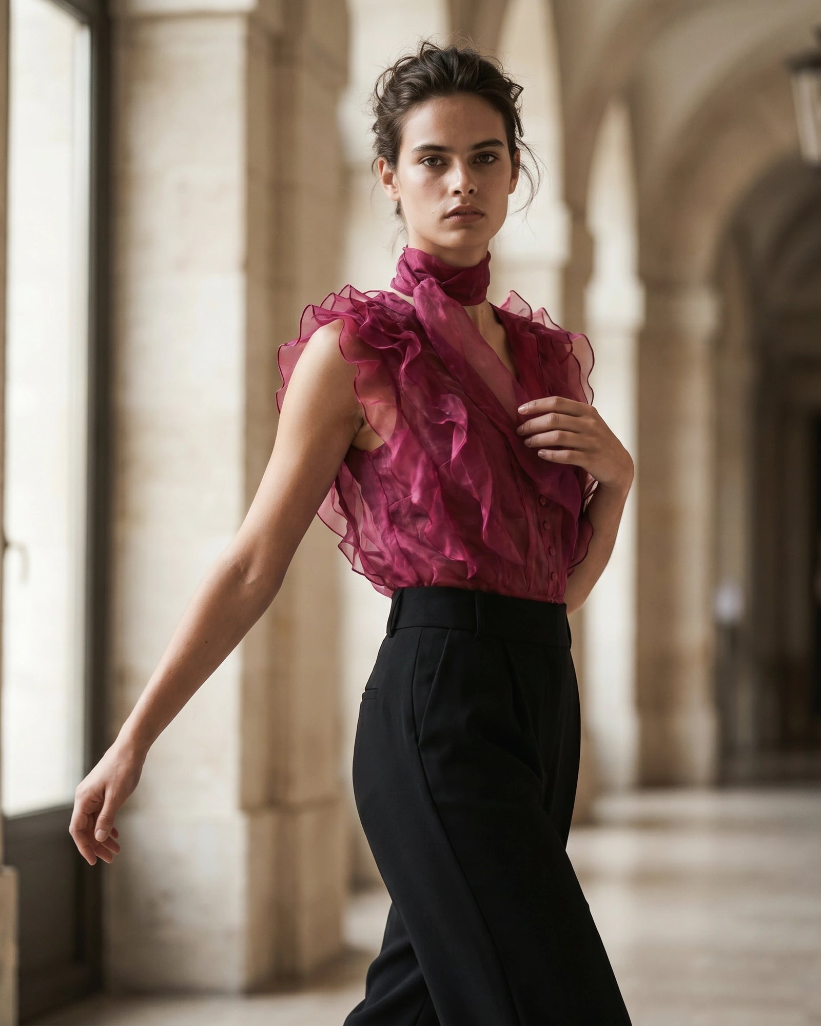 The Seraphina Ruffle Crop Top