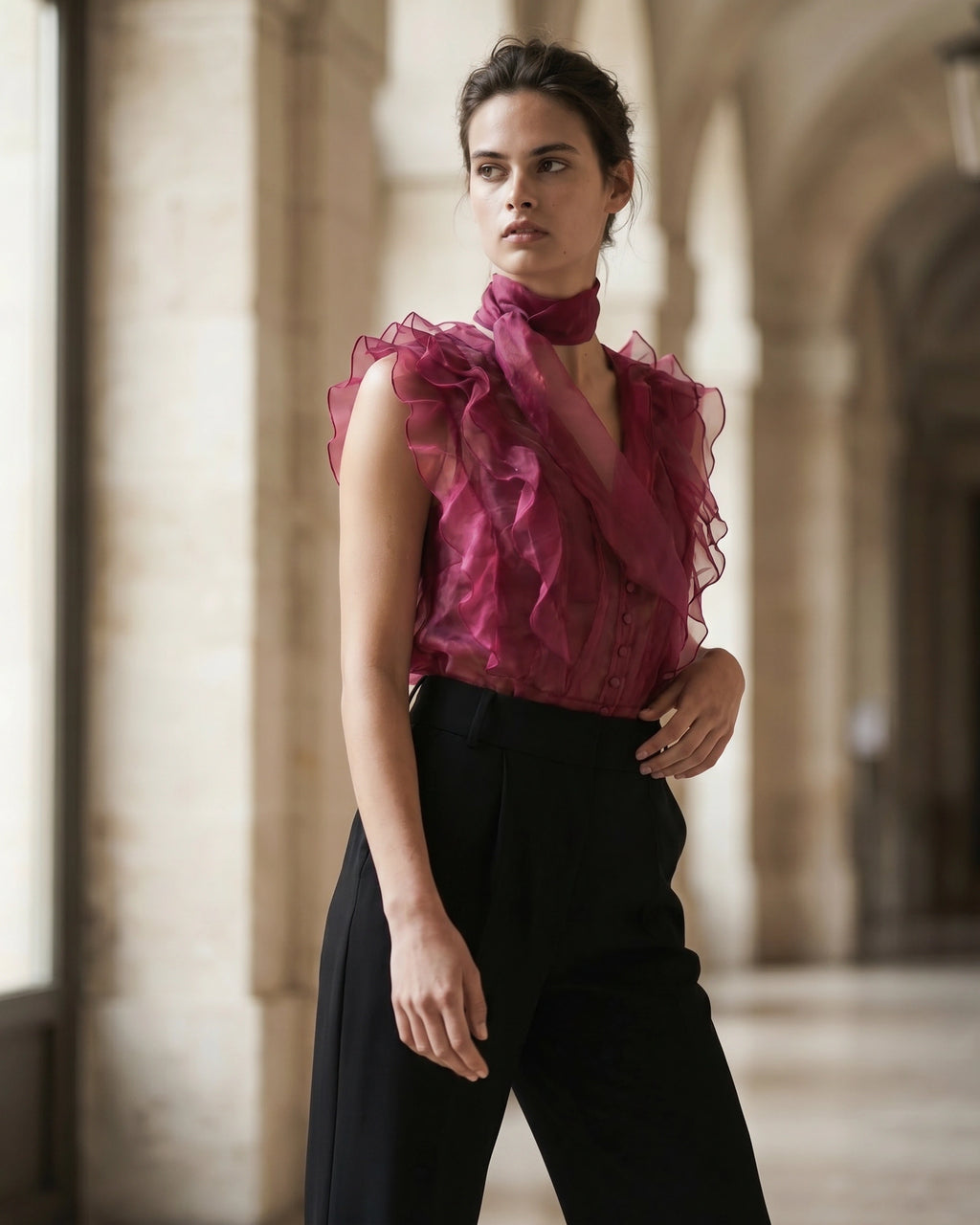 The Seraphina Ruffle Crop Top