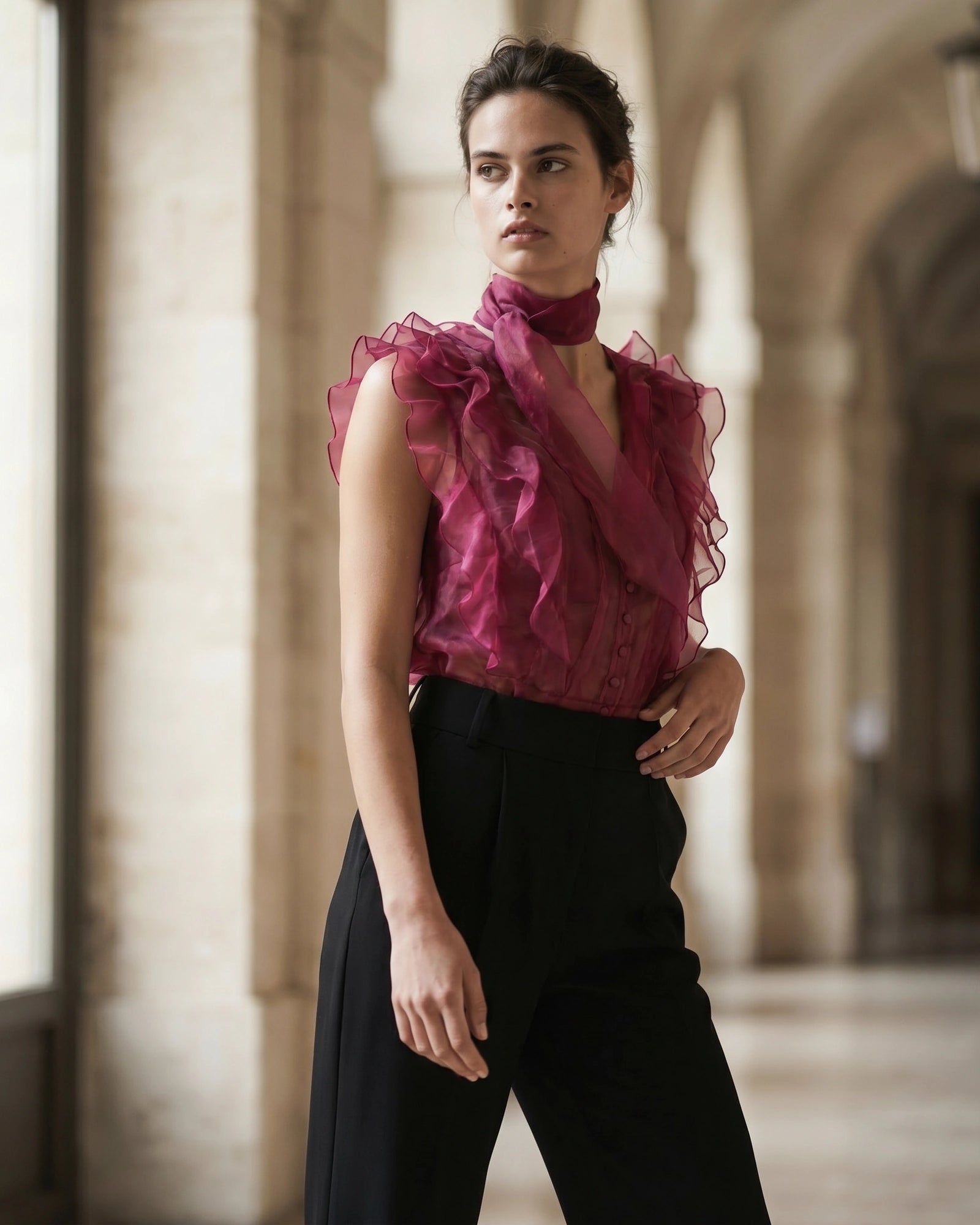 The Seraphina Ruffle Crop Top