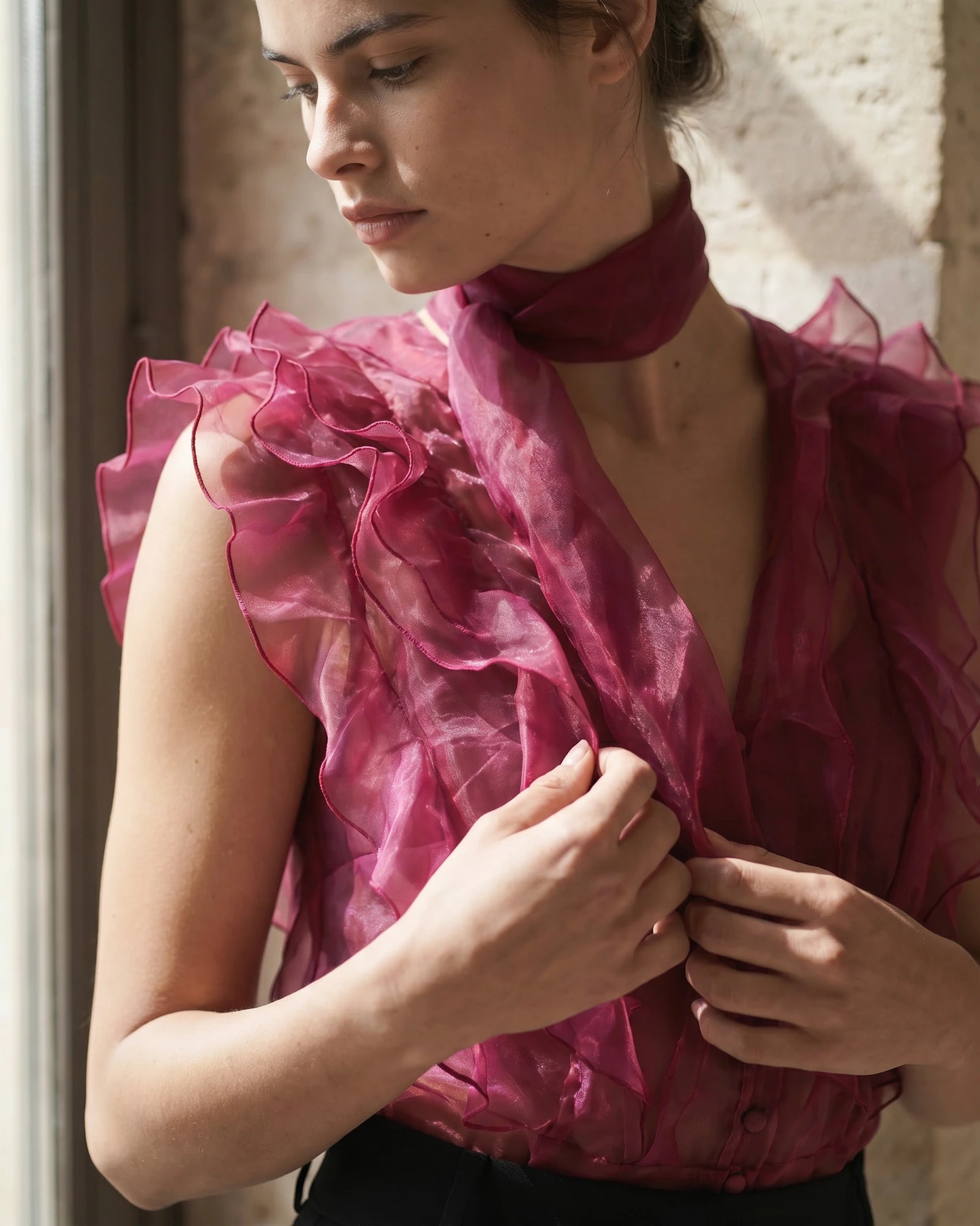 The Seraphina Ruffle Crop Top