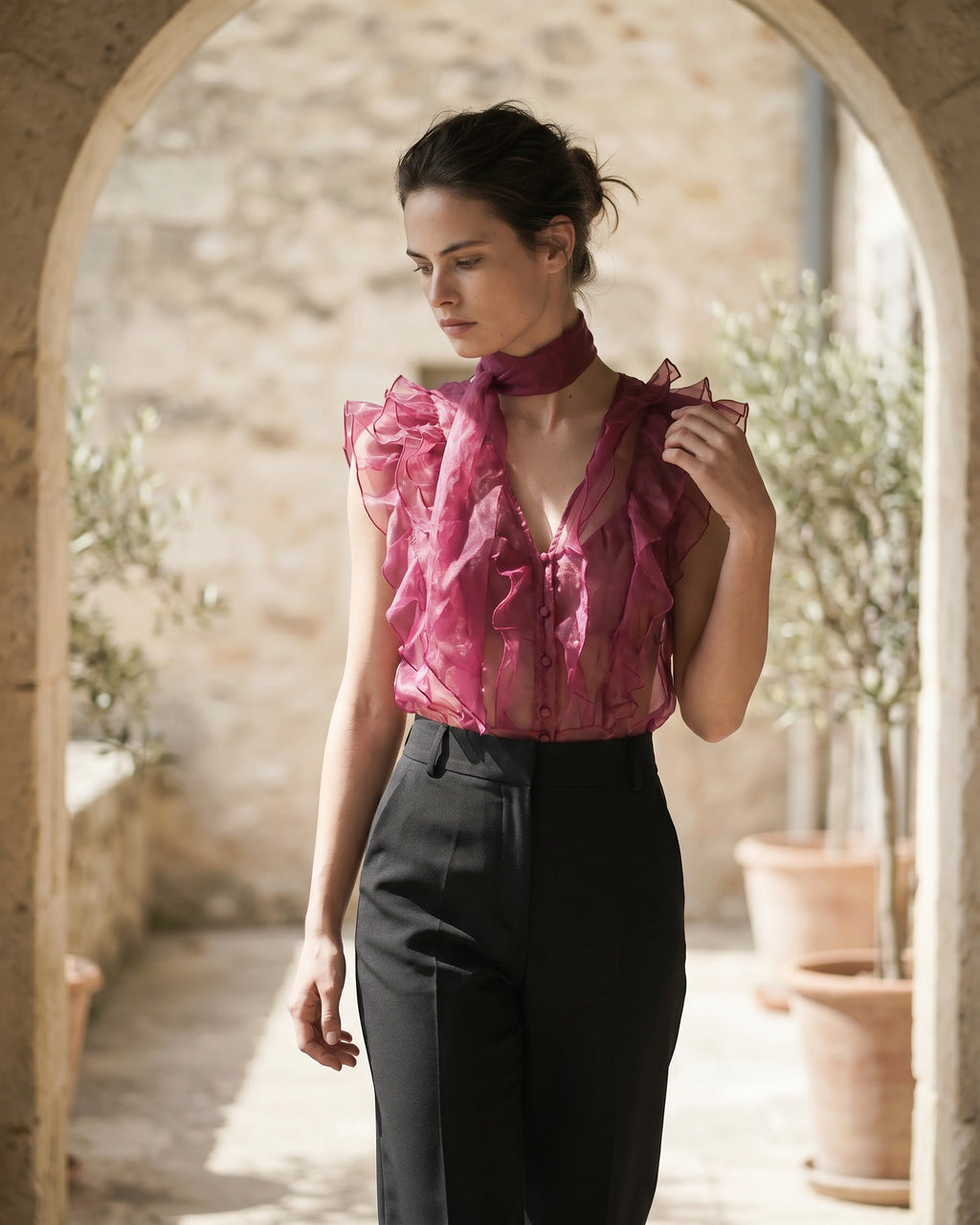 The Seraphina Ruffle Crop Top
