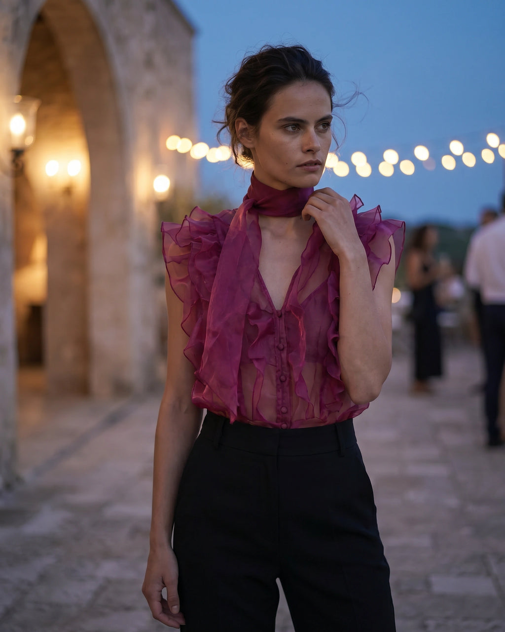 The Seraphina Ruffle Crop Top
