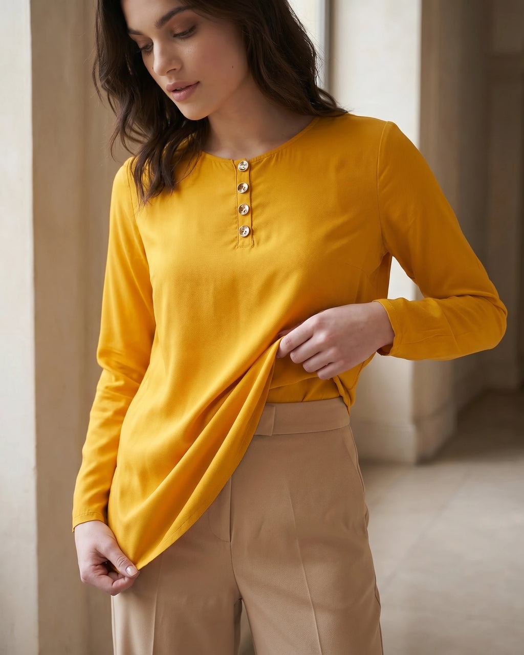 The Sienna Twill Crop Top