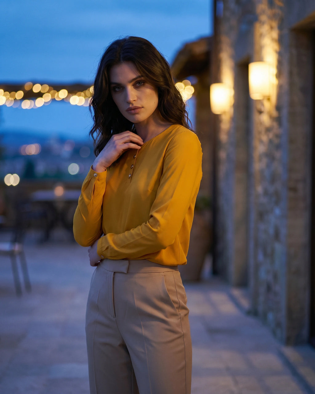 The Sienna Twill Crop Top