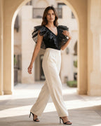 The Simone V-Neck Organza Top