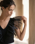 The Simone V-Neck Organza Top