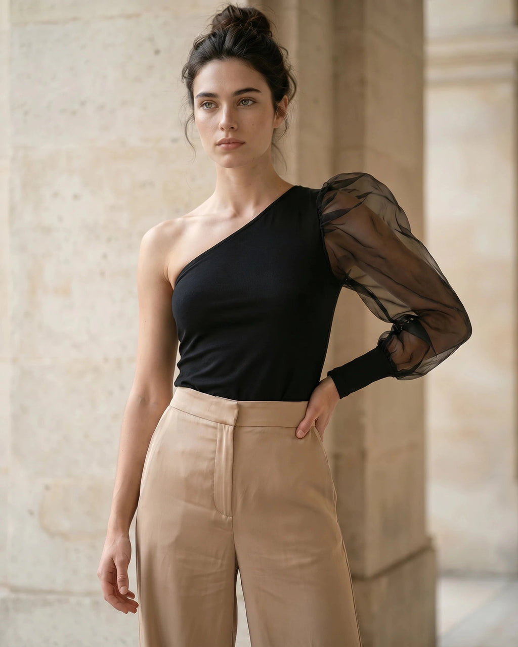 The Adriana Organza Shoulder Top